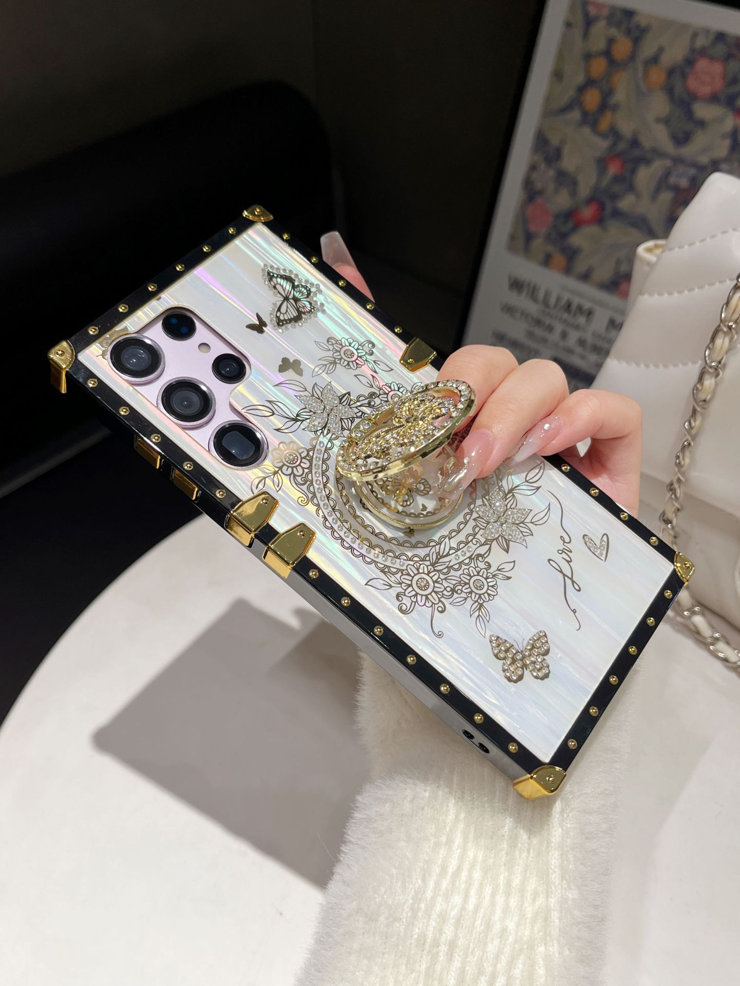 Калъф за телефон Samsung Rhinestone Butterfly