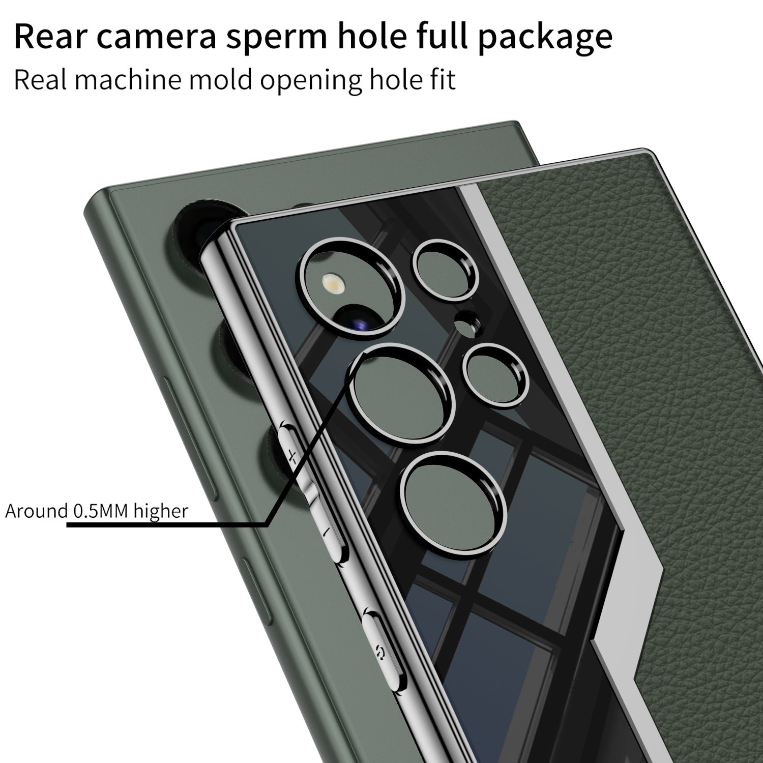 Галванизиран кожен защитен калъф против падане за телефон за Galaxy S24 S23 Ultra