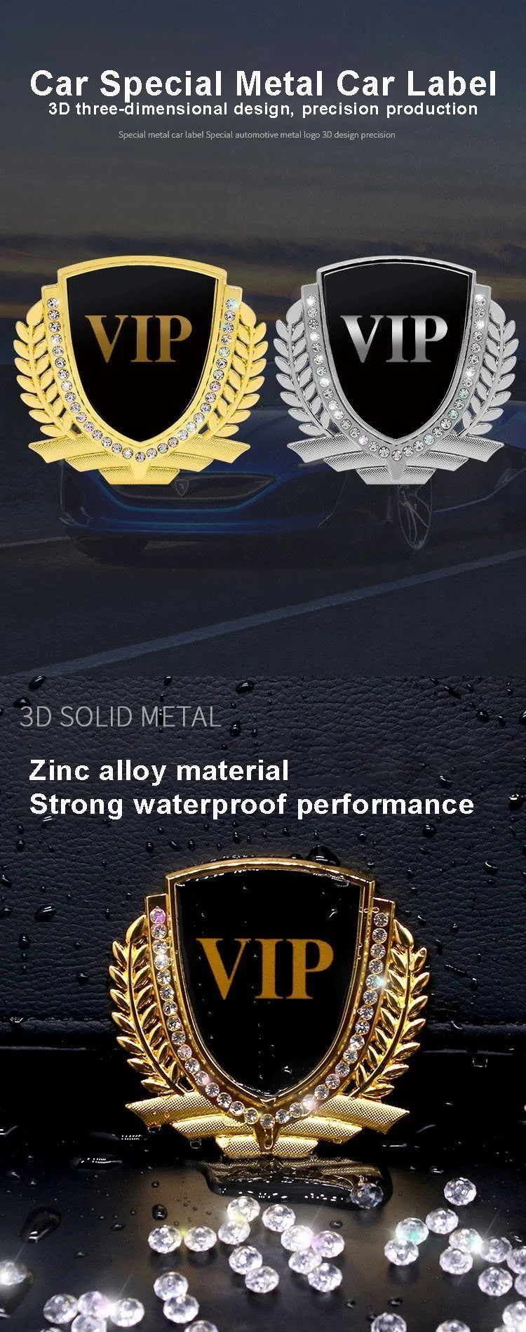 Гореща разпродажба през 2024 г.🎉50% отстъпка🎉3D креативен стикер за кола с метален пшеничен диамант