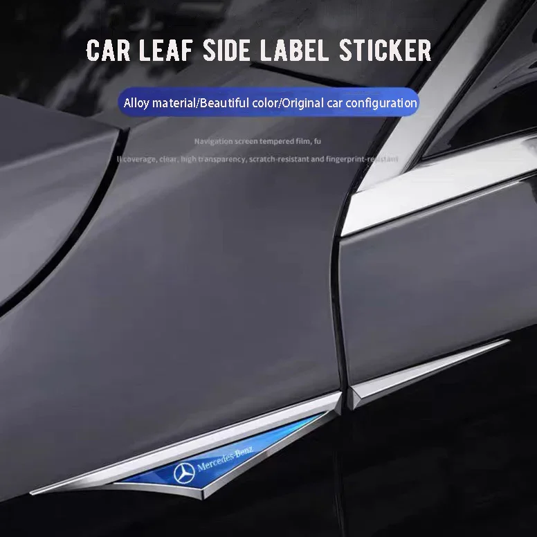 3D декоративен стикер с лого на кола, калник на перката на автомобила