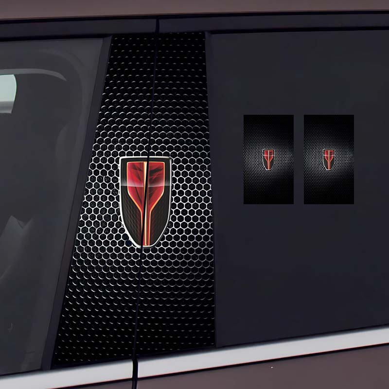 Стикер на централната колона на автомобила Персонализирана творческа декорация Защитно фолио против надраскване и износване, подходящо за модификация на колона BC [чифт]