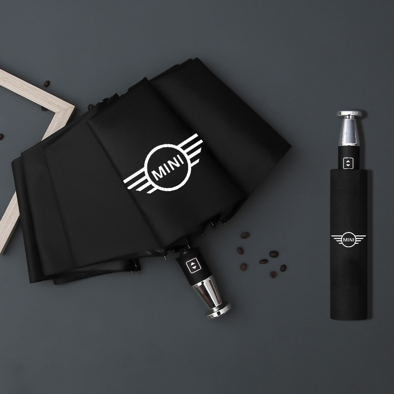 VIP Business składany parasol gumowy z dziesięcioma kośćmi w kolorze czarnym