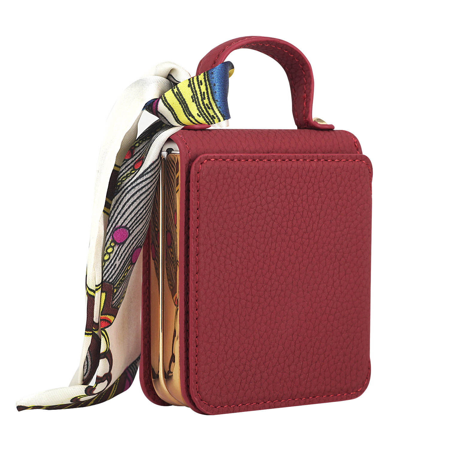 🎁🎅Приложимо за калъф за мобилен телефон Samsung ZFlip6/5/5/4/3 с кожена галванизирана панта. Всичко включено против падане