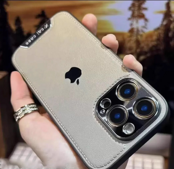 Подходящ за калъф за мобилен телефон Apple 16/15/14/13 с кожена текстура и неплъзгащ се калъф за мобилен телефон