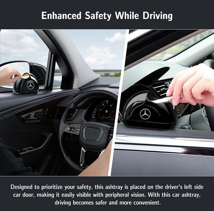 Автомобилен пепелник с капак-късен модел Автомобилна врата Автомобилен пепелник, Преносим пепелник за кола