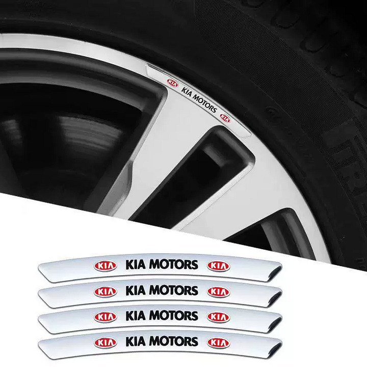 3D метален автомобилен стикер с персонално колело (4 бр.)