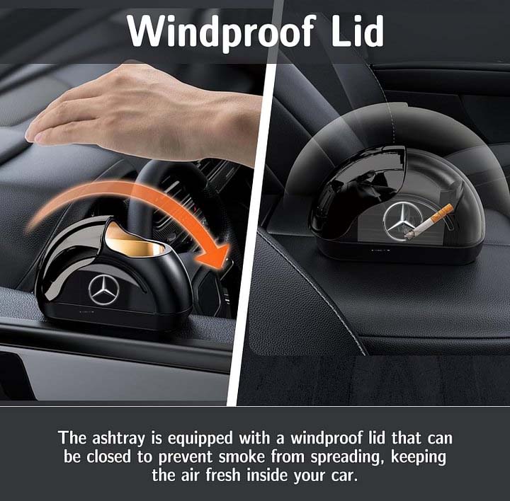 Автомобилен пепелник с капак-късен модел Автомобилна врата Автомобилен пепелник, Преносим пепелник за кола
