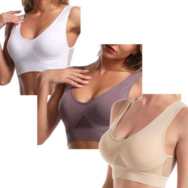 (3 броя = 68BGN ) Дишащ охлаждащ сутиен с лицеви опори