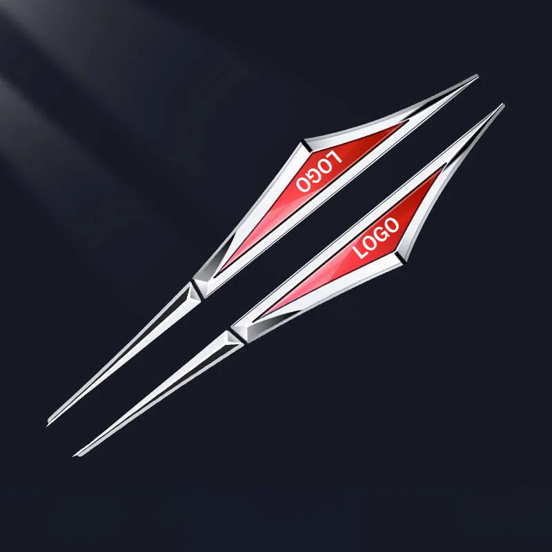 3D декоративен стикер с лого на кола, калник на перката на автомобила