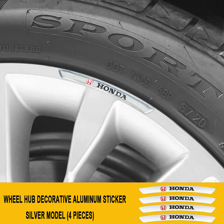 3D метален автомобилен стикер с персонално колело (4 бр.)