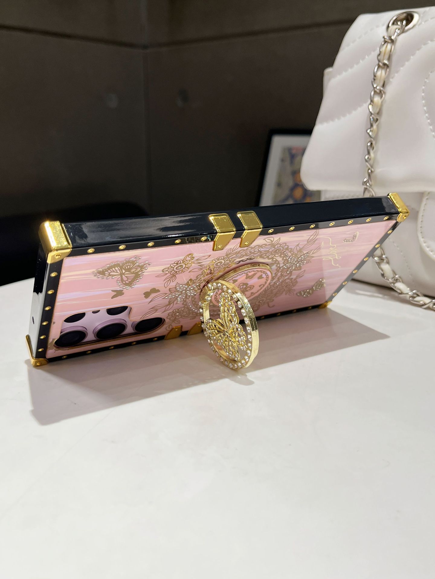 Калъф за телефон Samsung Rhinestone Butterfly