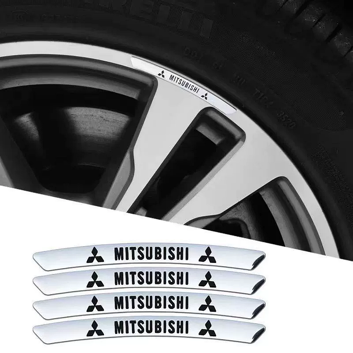 3D метален автомобилен стикер с персонално колело (4 бр.)