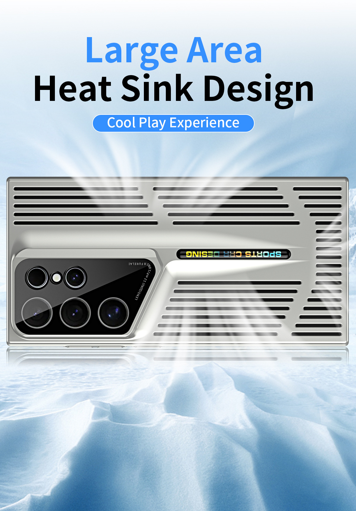 Подходящ за серия Samsung S24/23, ултра тънък защитен калъф против падане с покритие за разсейване на топлината