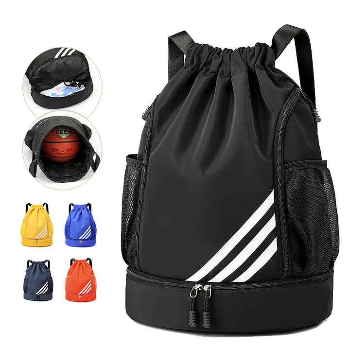 Лека и с голям капацитет баскетболна раница с връзки за спортна екипировка