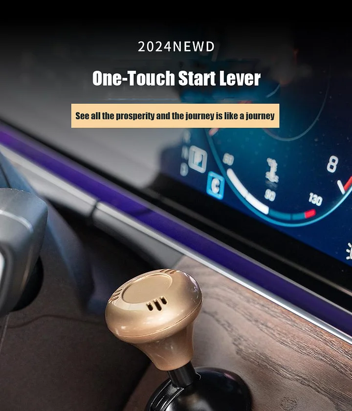 Творческо метално лого на кола, лост за стартиране с един бутон (тип ароматерапия)