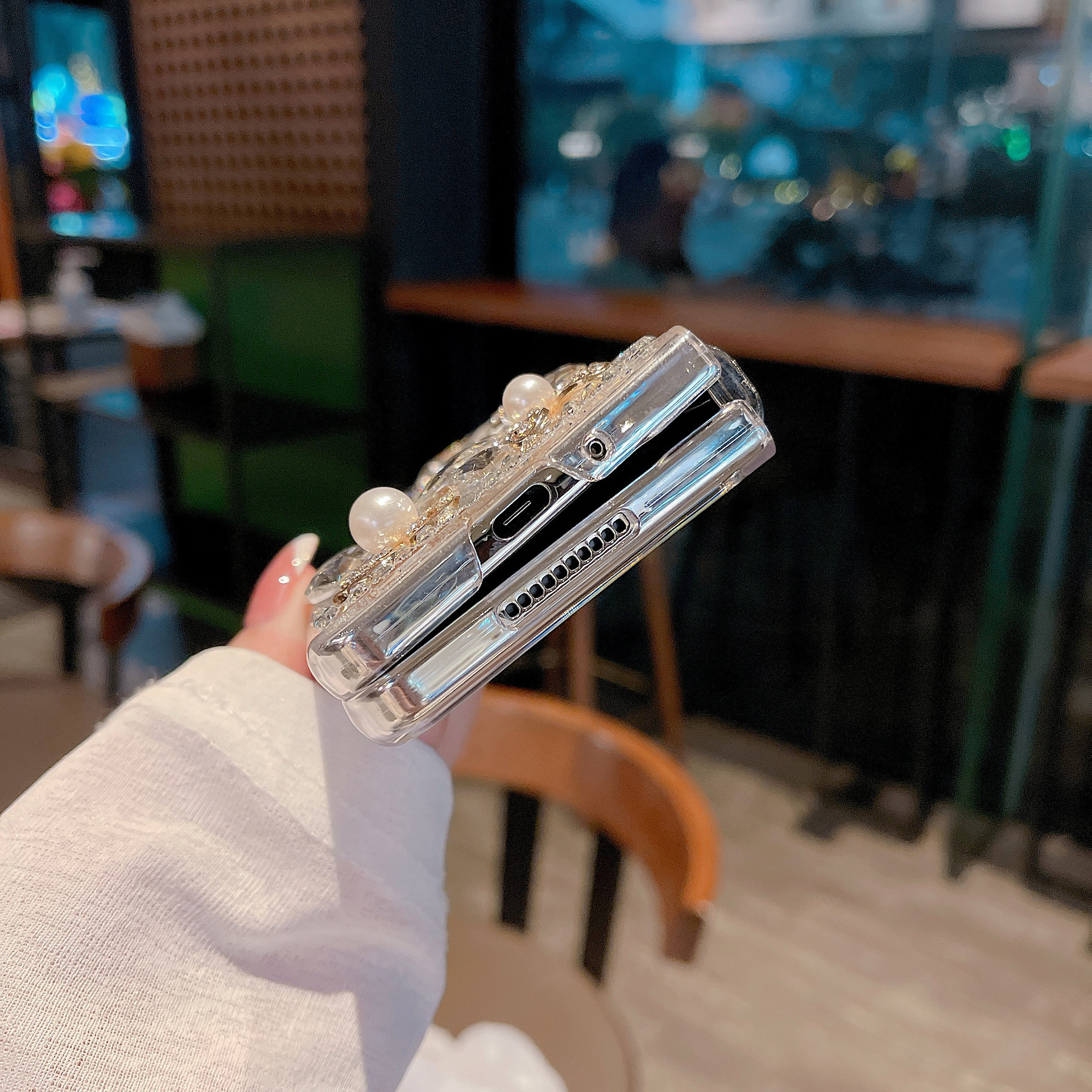 Πολυτελής θήκη τηλεφώνου με πλήρη διαμάντια, αδιάβροχη