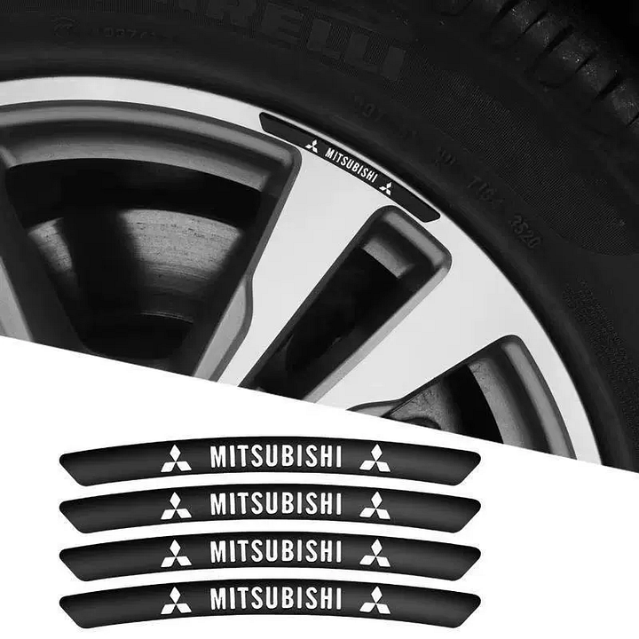 3D метален автомобилен стикер с персонално колело (4 бр.)