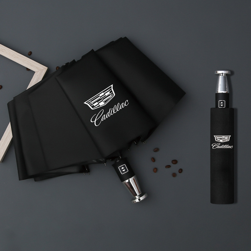 VIP Business składany parasol gumowy z dziesięcioma kośćmi w kolorze czarnym