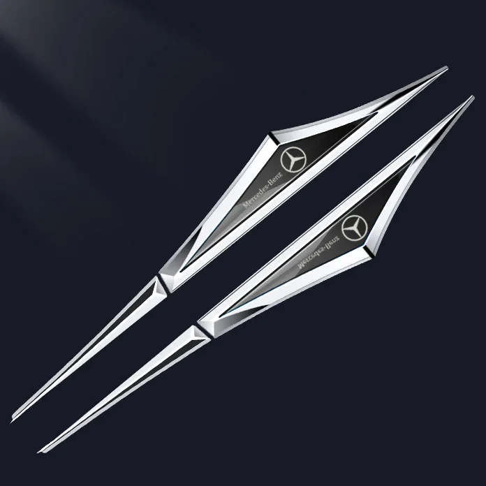 3D декоративен стикер с лого на кола, калник на перката на автомобила