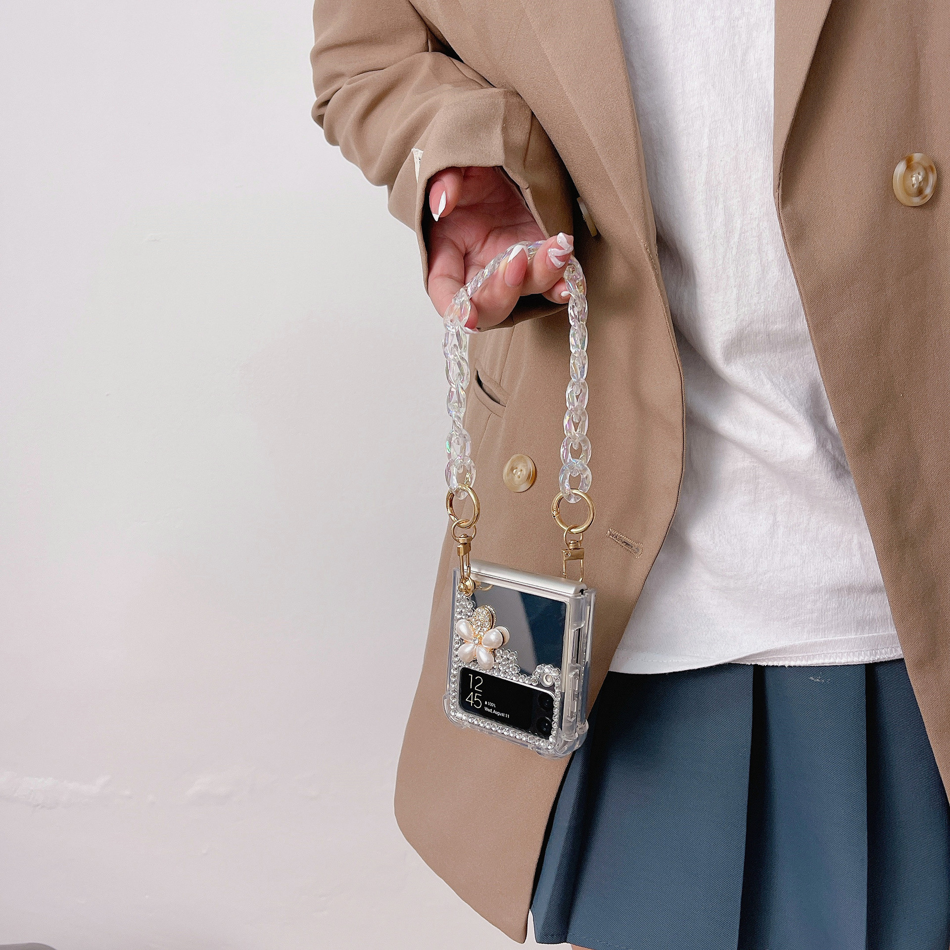 Πολυτελής θήκη τηλεφώνου με πλήρη διαμάντια, αδιάβροχη