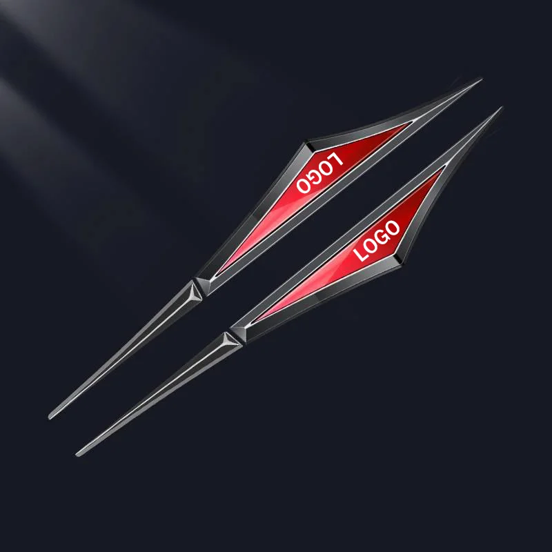 3D декоративен стикер с лого на кола, калник на перката на автомобила