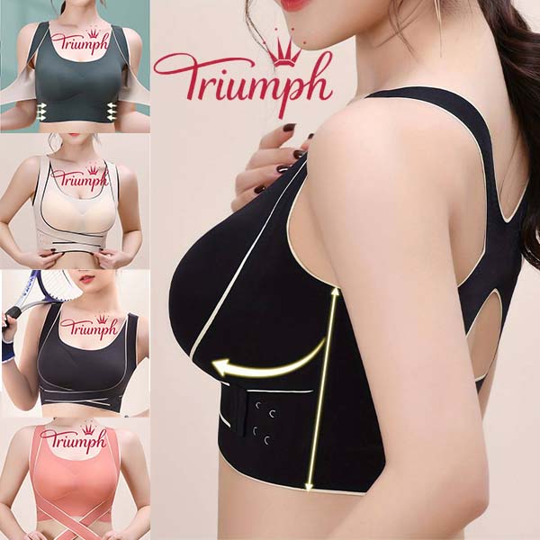 TRIUMPH - (3 части) Спортен сутиен, против увисване, дишащ комфортен сутиен [75A-110E]