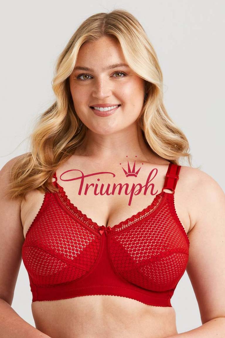 Triumph - Комплект от 4 части🔥 Секси дантелено бельо, ултратънък сутиен