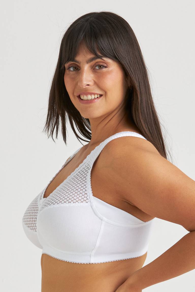 Triumph - Сутиен с връзки отпред, кръгло деколте, едноцветен 【75A-110E】·