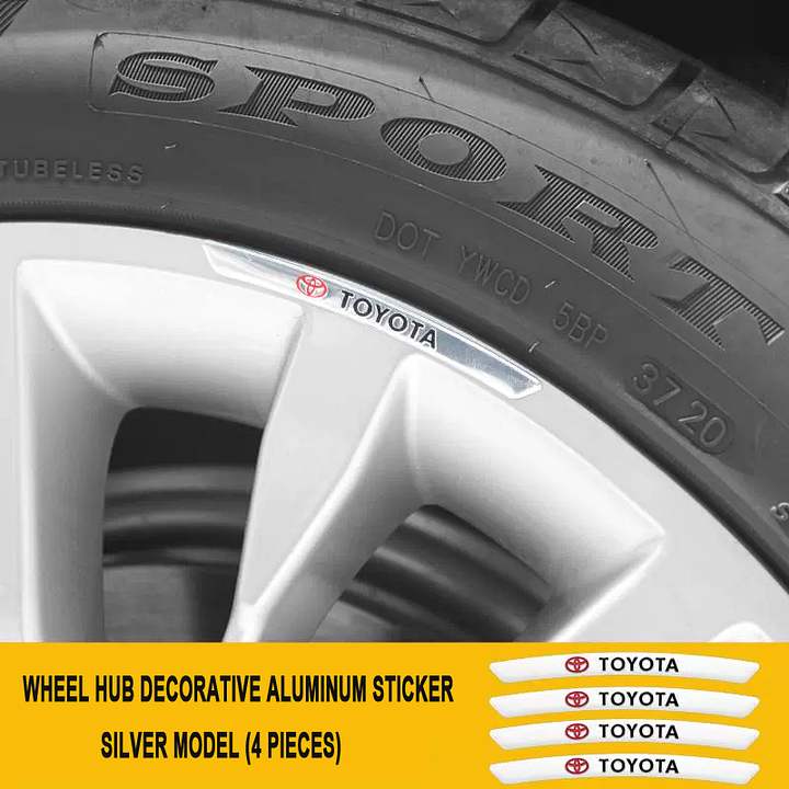 3D метален автомобилен стикер с персонално колело (4 бр.)