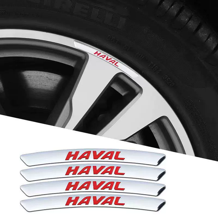 3D метален автомобилен стикер с персонално колело (4 бр.)