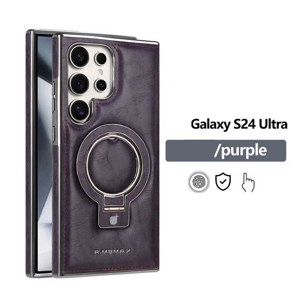 Калъф за телефон от изкуствена кожа с магнитна сгъваема стойка за Samsung