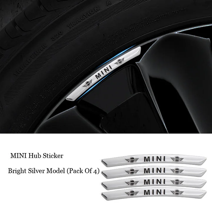 3D метален автомобилен стикер с персонално колело (4 бр.)