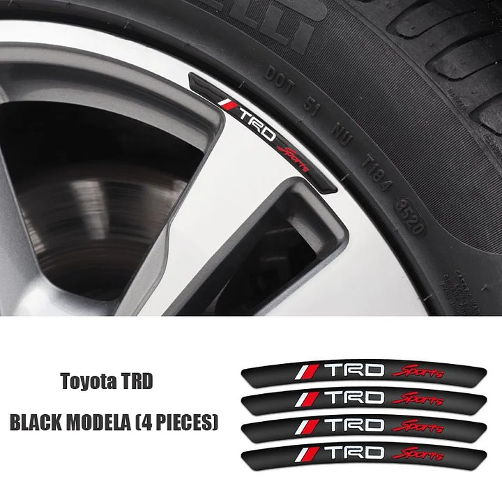 3D метален автомобилен стикер с персонално колело (4 бр.)