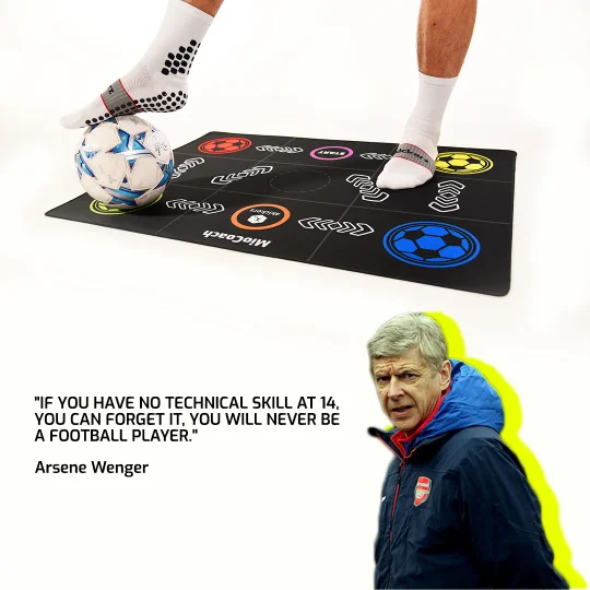 Футболна тренировъчна постелка с 69 динамични упражнения (може да се използва с професионални програми за тренировъчна постелка)