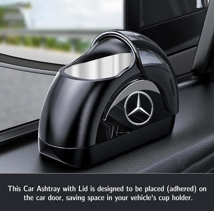 Автомобилен пепелник с капак-късен модел Автомобилна врата Автомобилен пепелник, Преносим пепелник за кола