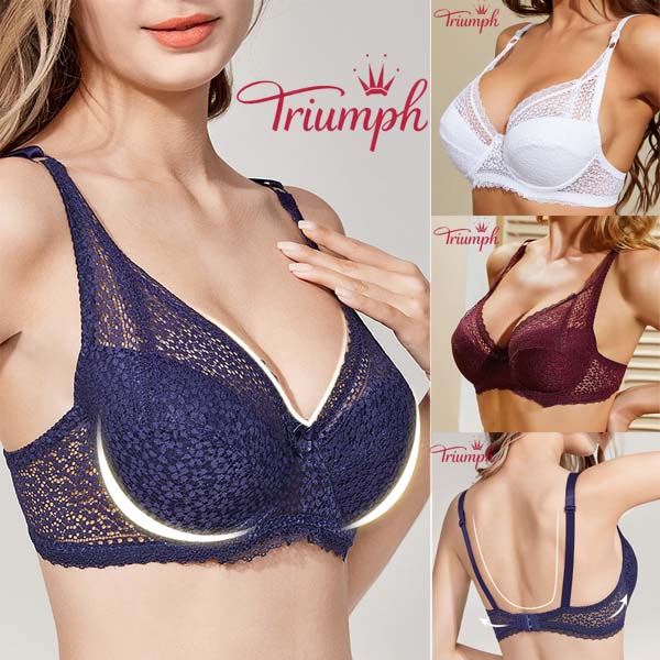 TRIUMPH - Комплект от 3 части 💥Дантелен безшевен сутиен [75C-105E]