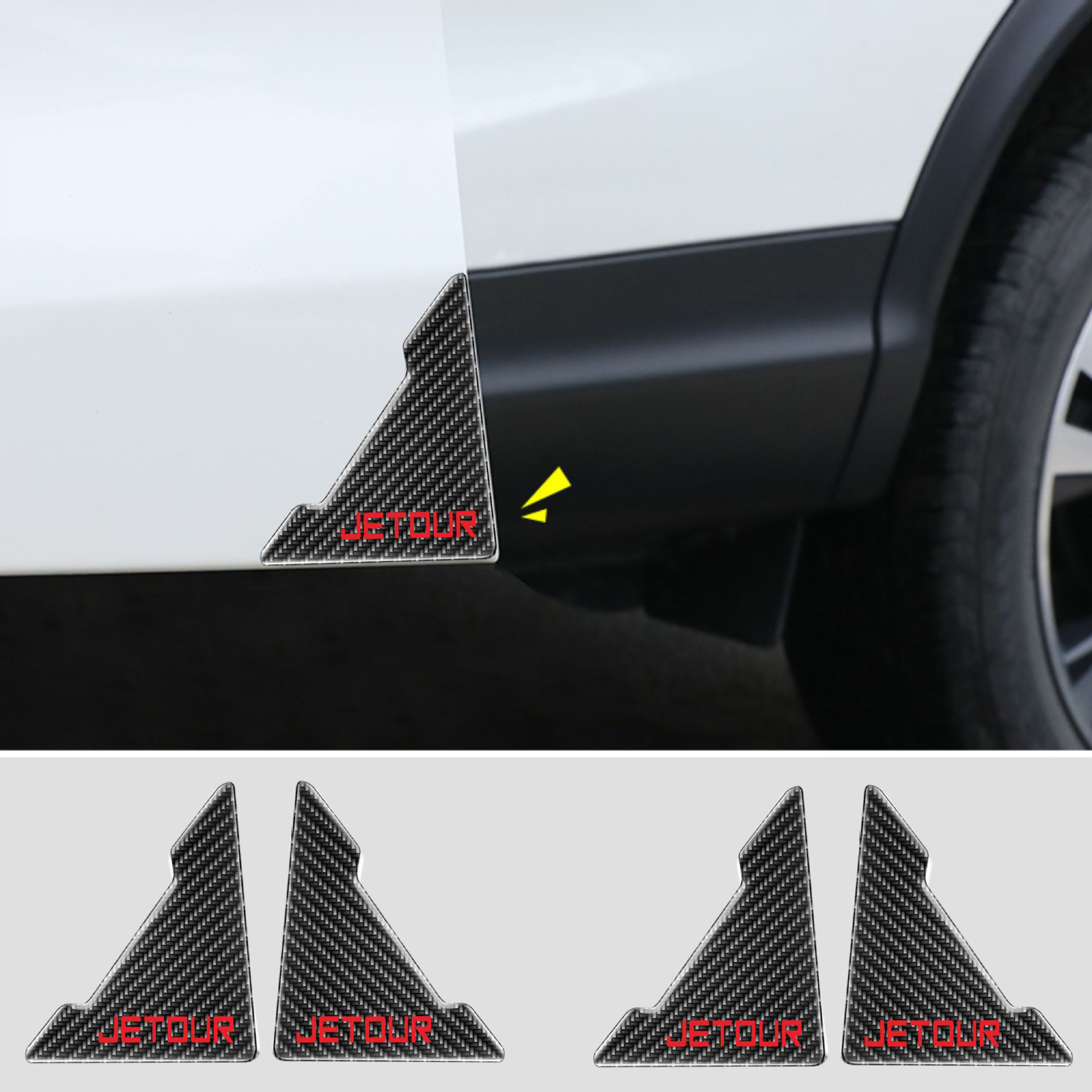 ГОРЕЩА РАЗПРОДАЖБА🎉50% ОТСТЪПКА🎉Капак за протектор на автомобилна врата с шарка от въглеродни влакна 🎉4 бр.🎉