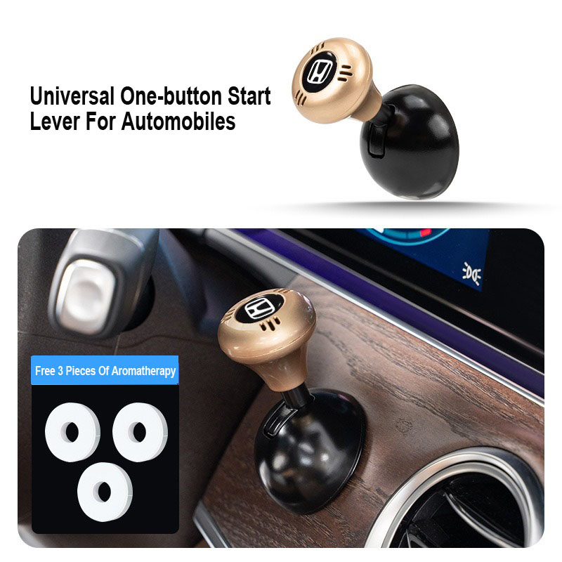 Творческо метално лого на кола, лост за стартиране с един бутон (тип ароматерапия)