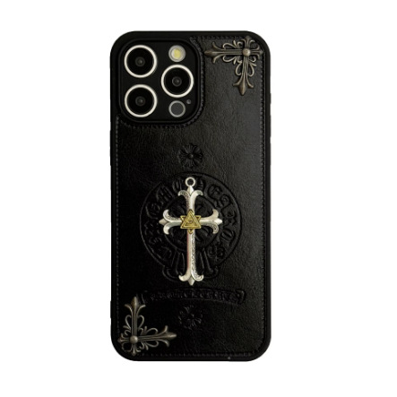 Черен триизмерен калъф за мобилен телефон Apple 16promax