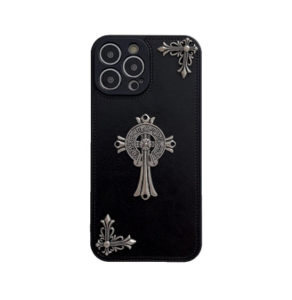 Черен триизмерен калъф за мобилен телефон Apple 16promax