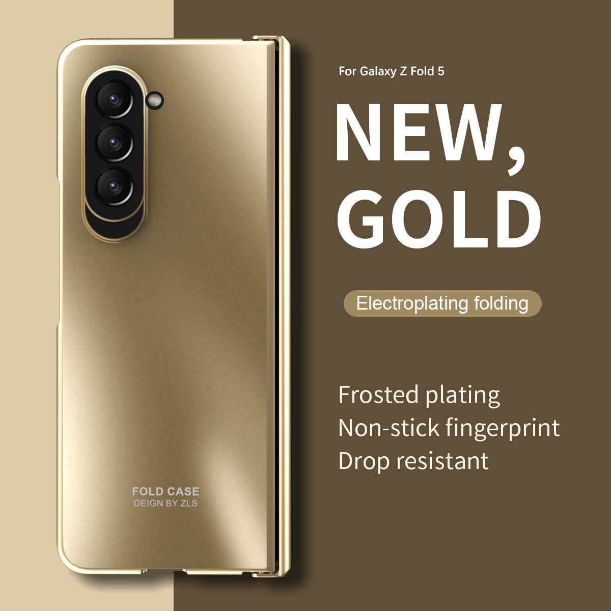 Защитен калъф за телефон с магнитна панта против падане с протекторно фолио за заден екран за Samsung Galaxy Z Fold 5/4/3/2