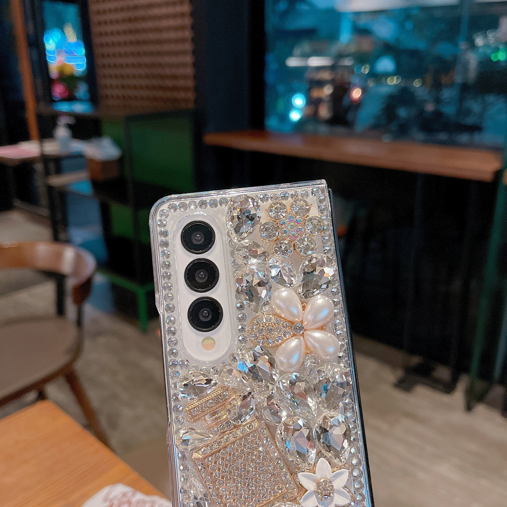 Πολυτελής θήκη τηλεφώνου με πλήρη διαμάντια, αδιάβροχη