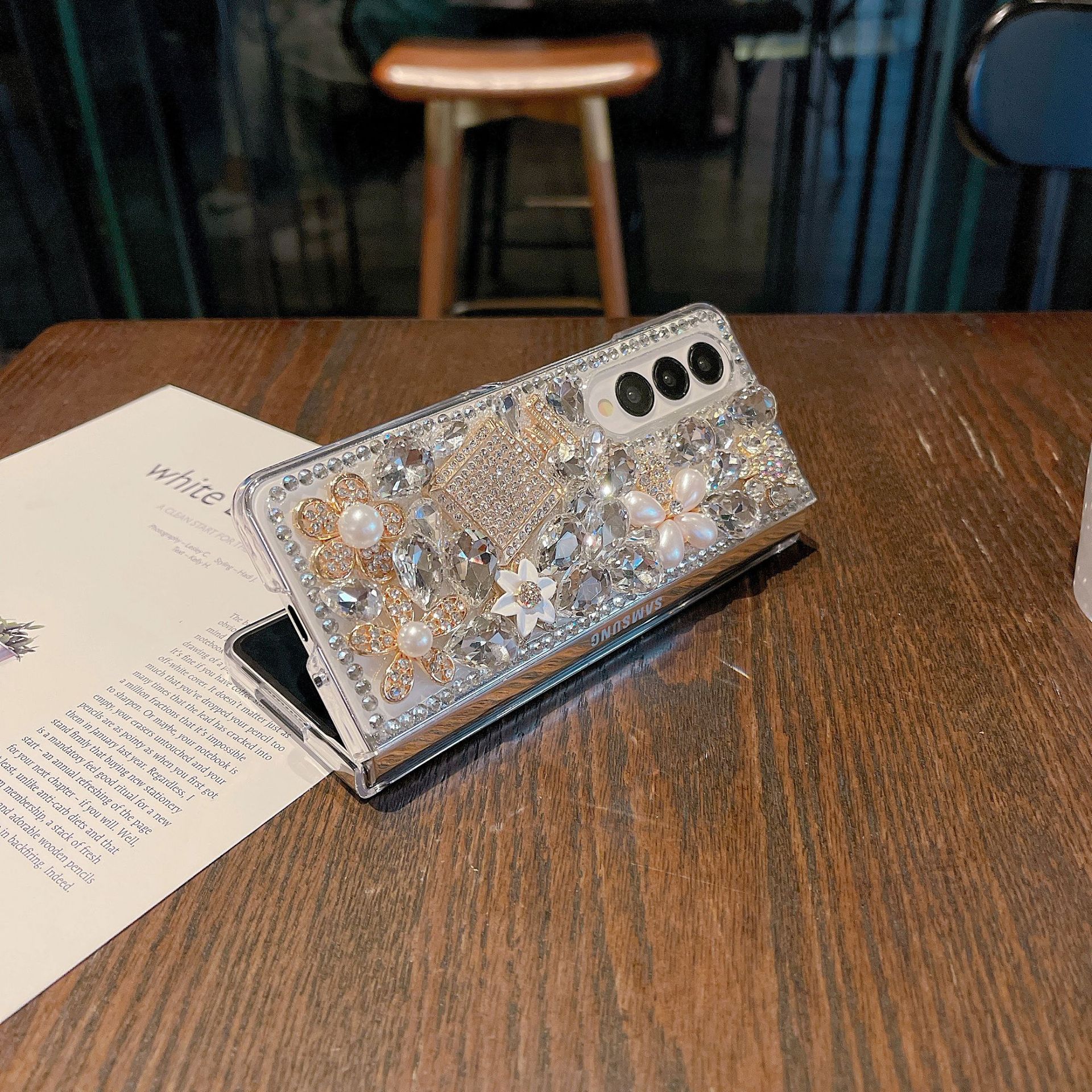 Πολυτελής θήκη τηλεφώνου με πλήρη διαμάντια, αδιάβροχη