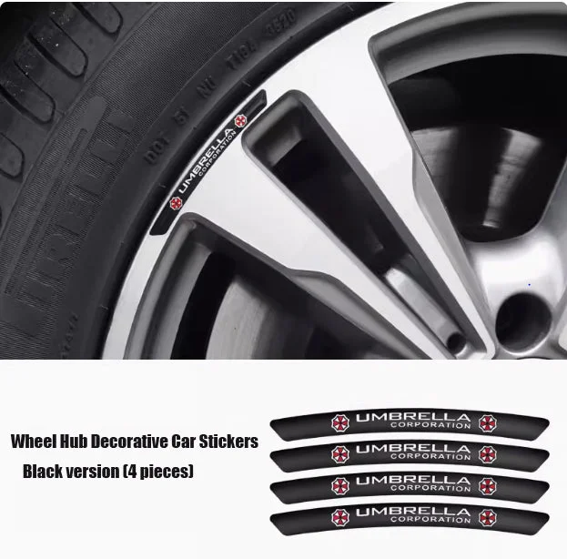 3D метален автомобилен стикер с персонално колело (4 бр.)