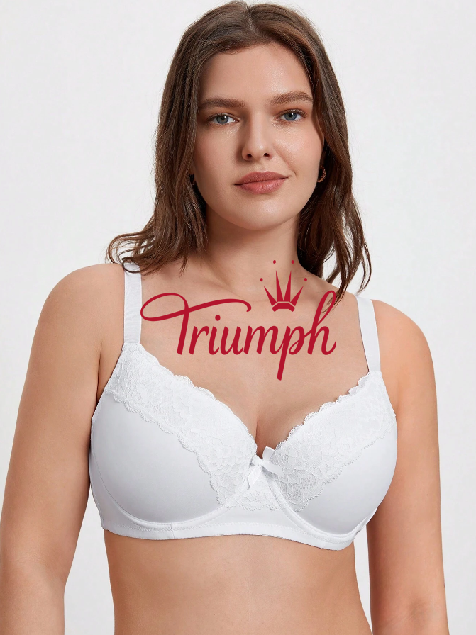Triumph - (3 бр.) голям размер дантелен сутиен