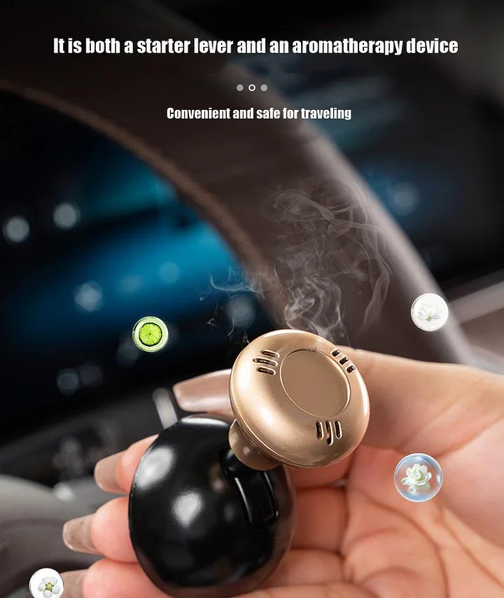 Творческо метално лого на кола, лост за стартиране с един бутон (тип ароматерапия)