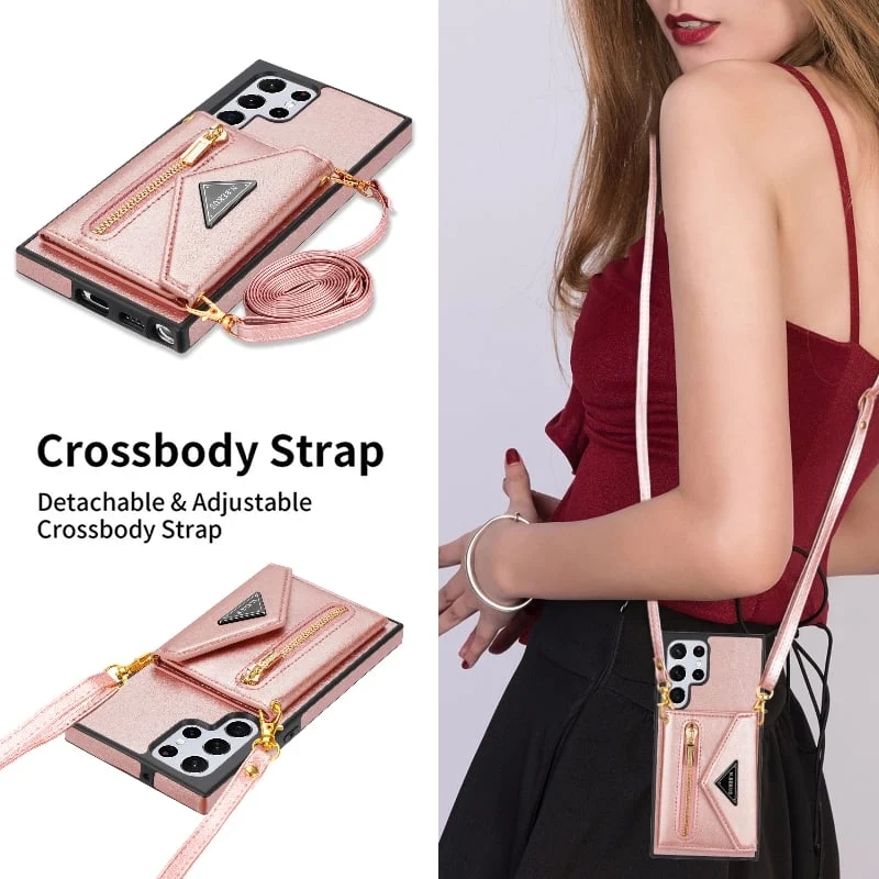 MobiWallet - Δερμάτινη θήκη τηλεφώνου 4 σε 1 μεγάλης χωρητικότητας για Samsung