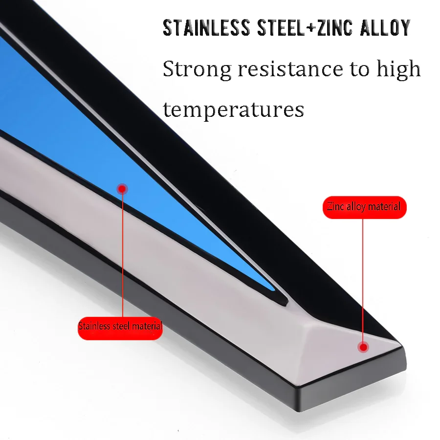 3D декоративен стикер с лого на кола, калник на перката на автомобила