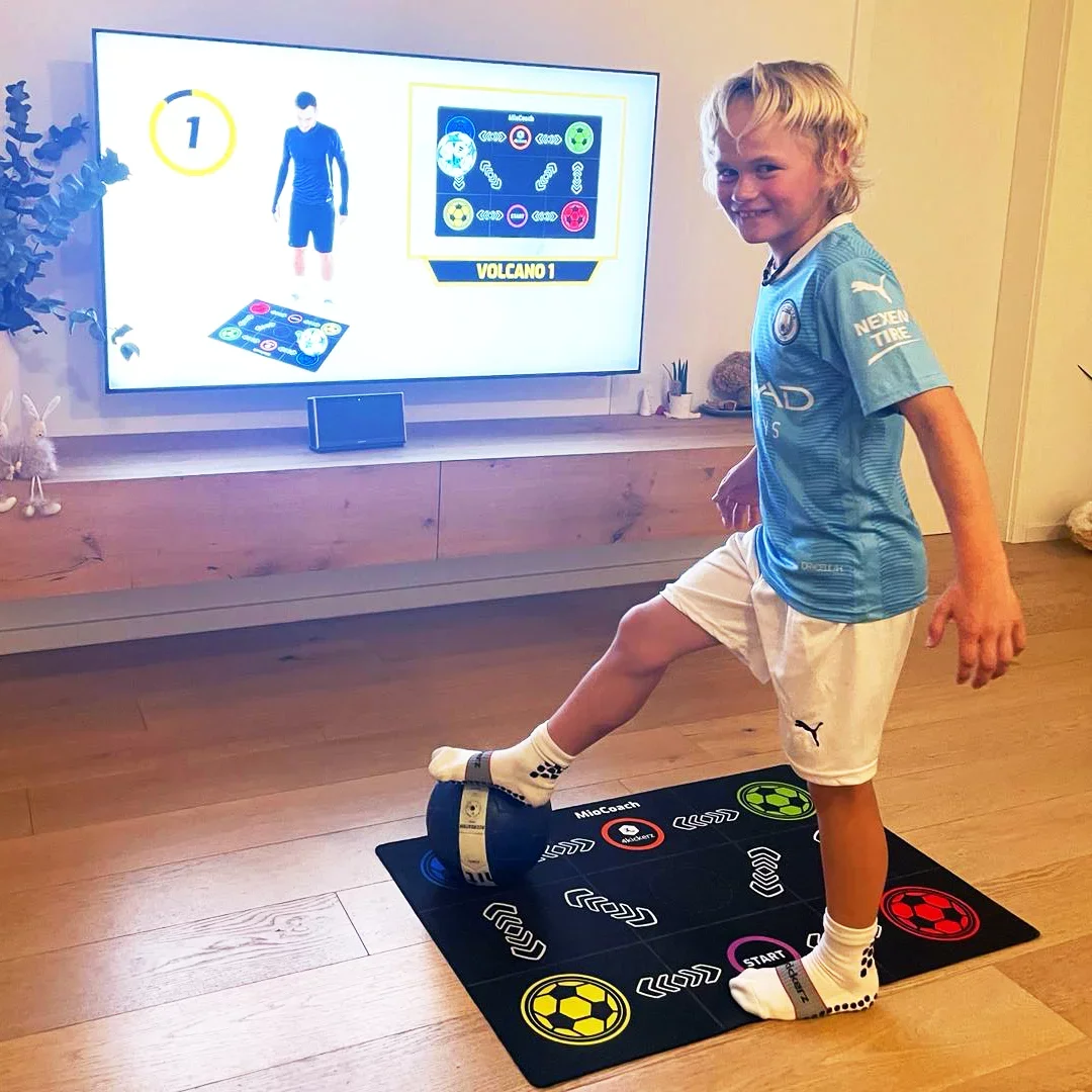 Футболна тренировъчна постелка с 69 динамични упражнения (може да се използва с професионални програми за тренировъчна постелка)