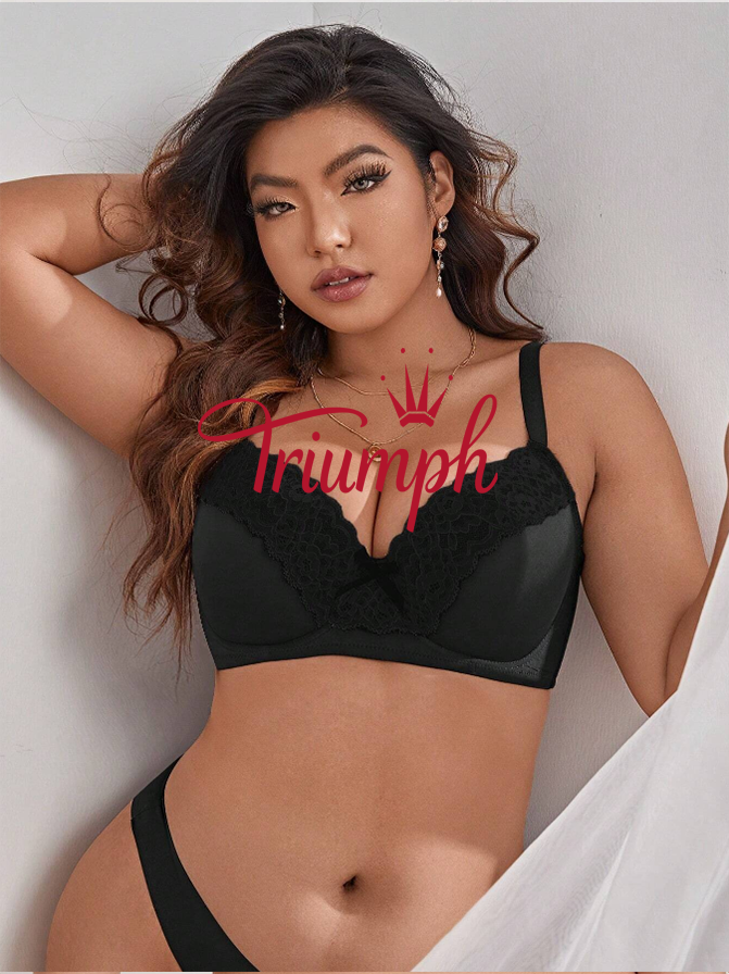 Triumph - (3 бр.) голям размер дантелен сутиен